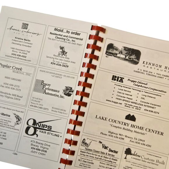 Ebony Virginia Cookbook Ladies Auxiliary Volunteer Fire Department 2005 Vintage - Picture 7 of 14